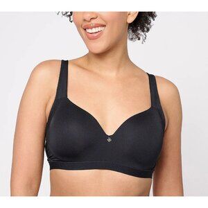 Breezies Natural Embrace Wirefree Contour TShirt Bra Black,36 C